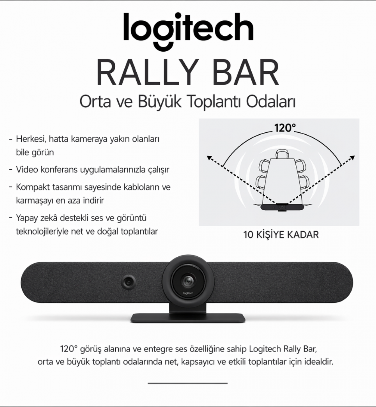 Logitech Rally Bar Video Konferans Sistemi