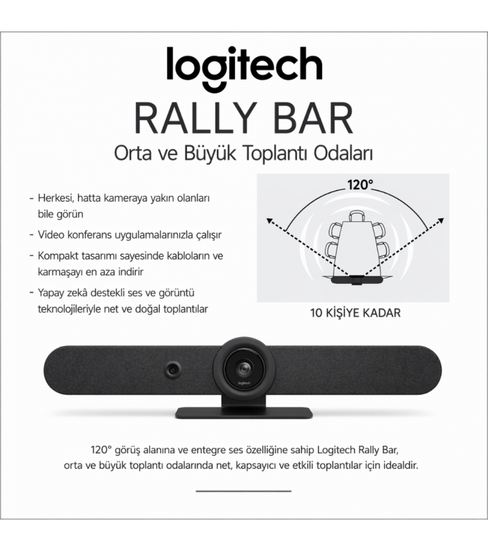 Logitech Rally Bar Video Konferans Sistemi