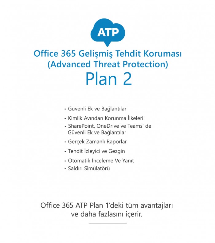 Office 365 Gelişmiş Tehdit Koruması (ATP) Plan 2