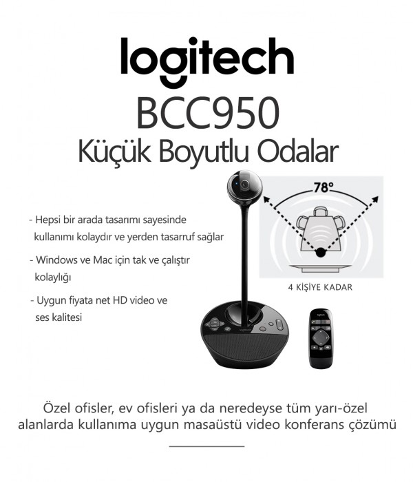 Logitech BCC950 Konferans Sistemi