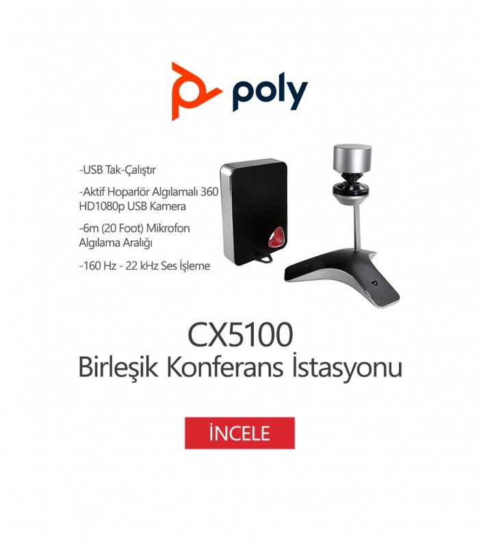 Poly CX5100 Birleşik Konferans İstasyonu
