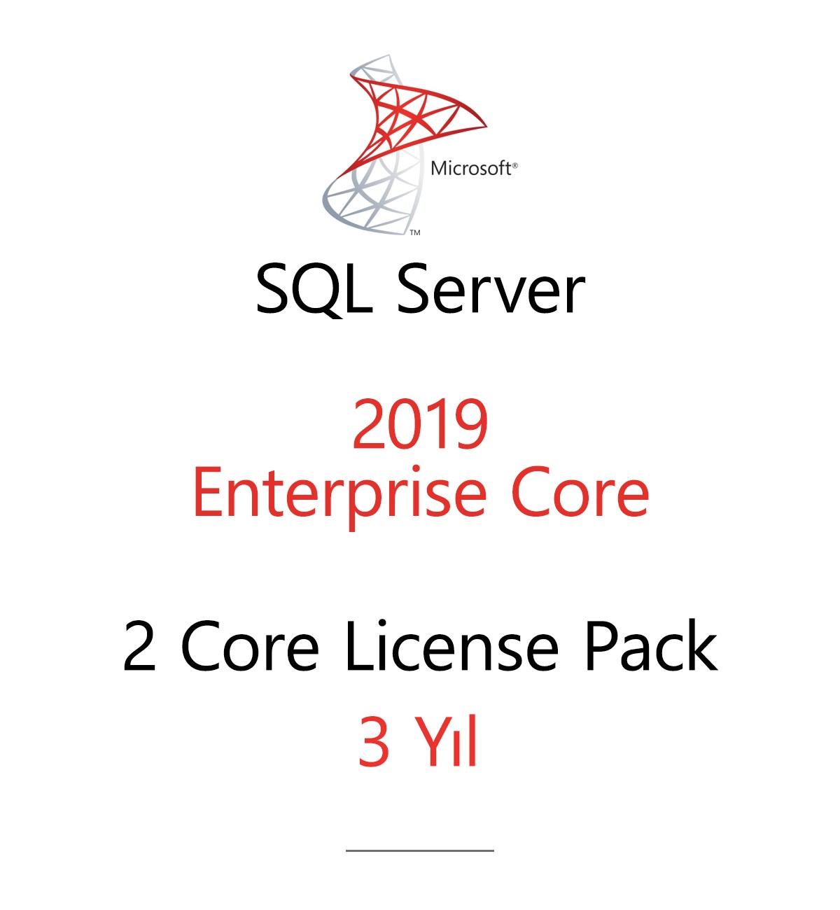 SQL Server Enterprise 2 Core License Pack 3 year